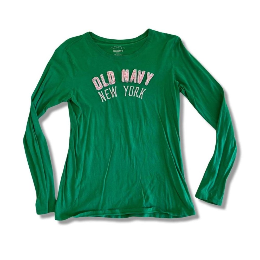 Vintage Green Old Navy Fitted Long Sleeve